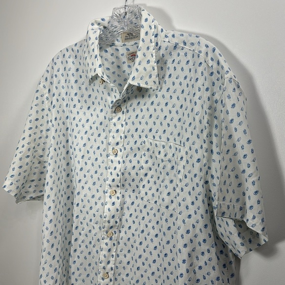 Faherty Breeze Printed short sleeve woven shirt size XL - Picture 2 of 10
